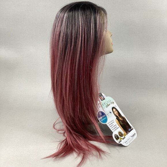 Catherine TT1B/RO.PK Long Straight Layers 13x7 Glueless Lace Front Wig Synthetic - Picture 3 of 9